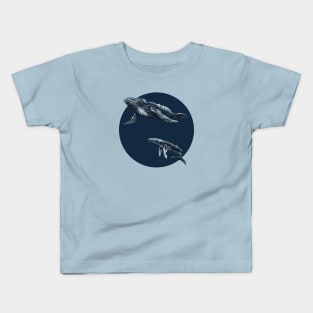 Pair of humpback whales Kids T-Shirt